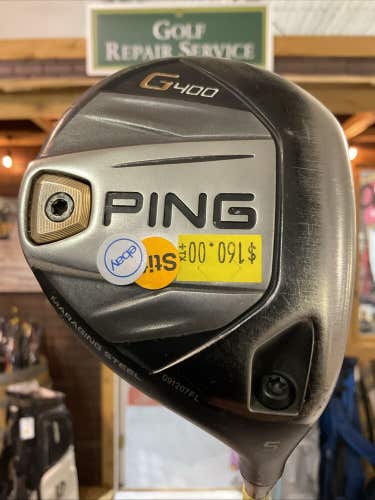 Used Ping G400 17.5 #5 Fairway Wood Alta CB 65 Stiff Flex Graphite MRH