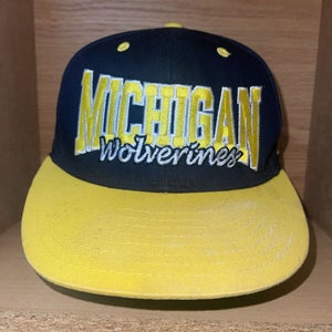 NCAA Michigan Wolverines Top Of The World Retro Script Snapback Cap Hat