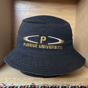 Vintage Purdue Boilermakers University NCAA 90s Sports Bucket Hat Size S/M Rare