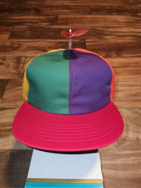 NEW Vintage Color Block Funny Propeller Krazzee Kapp Made In USA Hat Snapback
