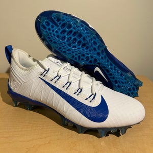 NEW Size 13 Nike Alpha Huarache 7 Pro LAX Lacrosse Cleats White Blue  RARE