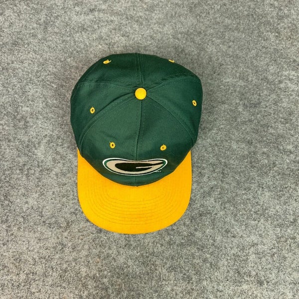 Vintage Green Bay Packer Mens Hat Snapback Green Gold Big Logo Football KMG NFL