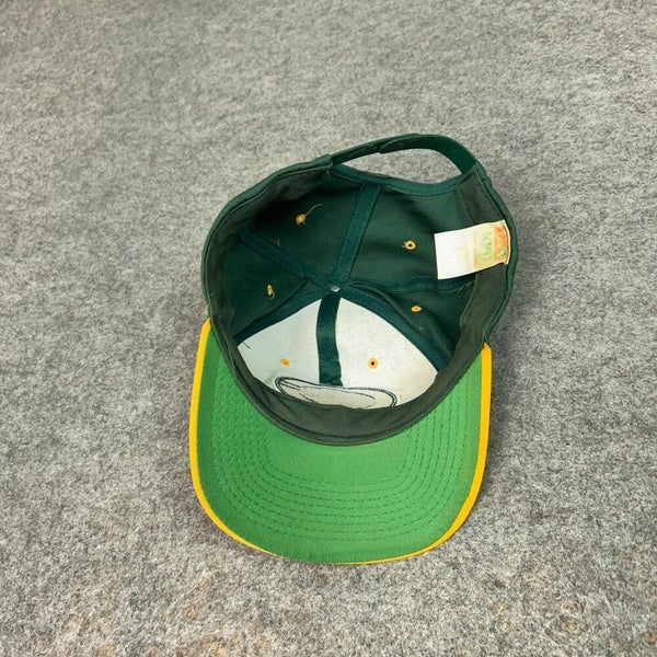 Vintage Green Bay Packer Mens Hat Snapback Green Gold Big Logo Football KMG NFL