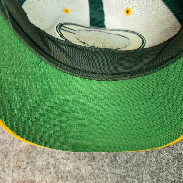 Vintage Green Bay Packer Mens Hat Snapback Green Gold Big Logo Football KMG NFL