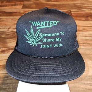 Vintage Cannabis Funny Wanted Someone To Share My Joint With Hat Mesh Snapback
