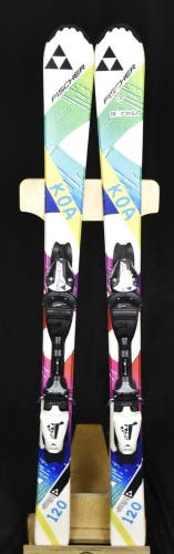 FISCHER KOA JR SKIS SIZE 120 CM WITH FISCHER BINDINGS