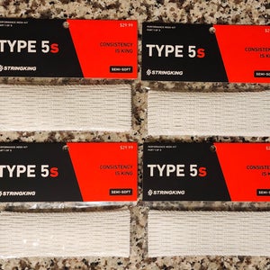 ☆ LOT OF 4 ☆ BRAND NEW pieces of StringKing Type 5S Performance MESH Semi-Soft ** WHITE **