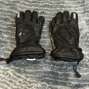 SWANY Men's TRI-PLEX  Black Leather Ski / Snowboard Gloves Sz XL