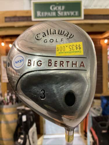 Used Callaway Big Bertha #3 Fairway Wood Uniflex Steel Shaft MRH