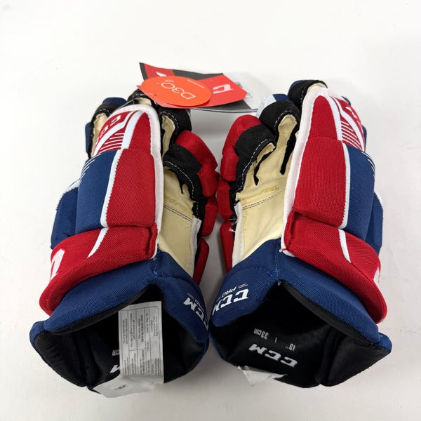 New Red White Blue CCM Jetspeed Pro Gloves | 13" | Montreal