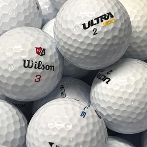 12 Near Mint AAAA White Wilson Used Golf Balls...Asst Staff, Duo, Triad and more