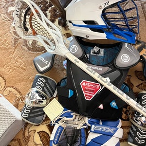 Lacrosse equipment full set up. Meets NOCSAE standards