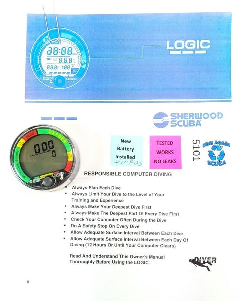 Sherwood Logic Puck Scuba Dive Diving Computer Module Air & Nitrox         #5101