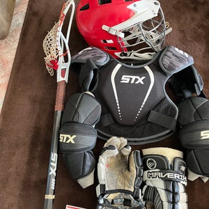 Lacrosse equipment! Full set up . Meets NOCSAE