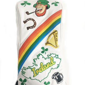 NEW PRG Golf Lucky Charm White Leather Driver Headcover