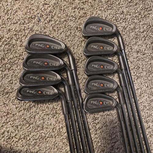 PING Eye 2 3-9, PW, SW Orange Dot R-Flex Steel Iron Set