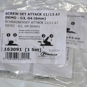 NEW Ski Bindings Screws Tyrolia Attack 11/13 AT DEMO G3 G4 6mm set