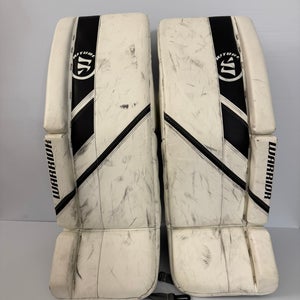 Used Intermediate 31" + 1" Warrior Ritual G5 Goalie Leg Pads White/Black