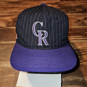 Vintage Rare Colorado Rockies Sports Specialties Wool Pinstripe MLB Hat Snapback