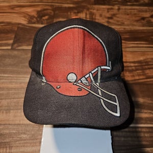 Vintage Rare Cleveland Browns NFL Monster Logo AJD Big Logo Sports Hat Snapback