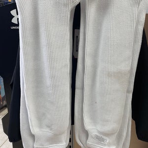 CLOSEOUT - White Pro Knit Ice Hockey Socks, Sizes: Jr & Sr - ALL NEW