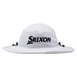 Srixon Bucket Hat with Removable Chin Strap Full Brim - Adult OSFM - White