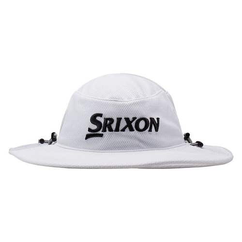 Srixon Bucket Hat with Removable Chin Strap Full Brim - Adult OSFM - White