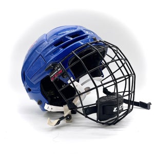 CCM Super Tacks X - Used Pro Stock Hockey Helmet (Blue)