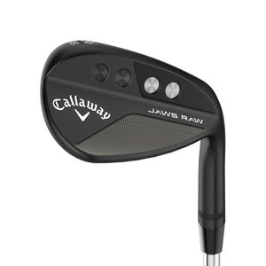LEFT HANDED CALLAWAY JAWS RAW MATTE BLACK SAND WEDGE 56°-10° (BOUNCE) S GRIND STEEL WEDGE FLEX TRUE