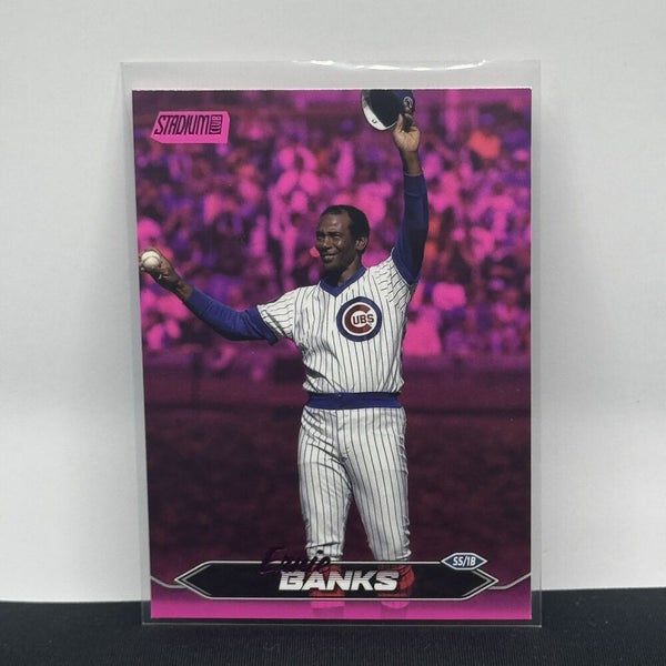 Ernie Banks Chicago Cubs 2024 Topps Stadium Club Pink Base Parallel #88