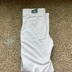 White With Navy Piping Youth XL Baseball Pants