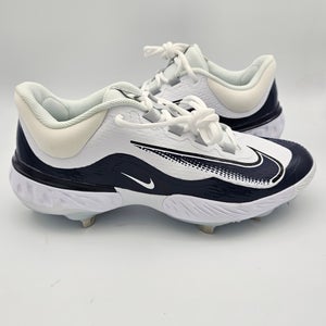 Nike Alpha Huarache Elite 4 Low Navy/White Baseball Cleats Men's 8 FD2745-103