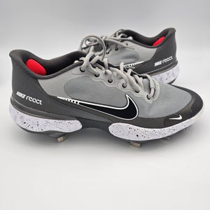 Nike Alpha Huarache Elite 3 Low Light Smoke Grey Baseball Cleats Mens Size 8