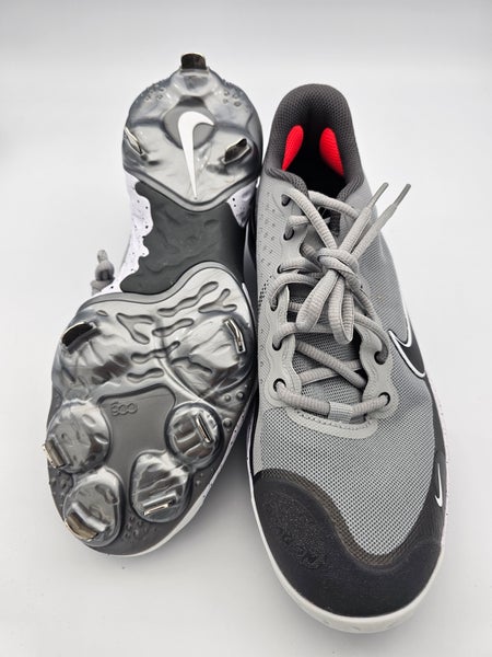 Nike Alpha Huarache Elite 3 Low Light Smoke Grey Baseball Cleats Mens Size 8