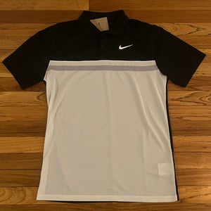 Nike Dri-Fit Victory Colorblock Mens Golf Polo Shirt Black Size Small DH0845-010