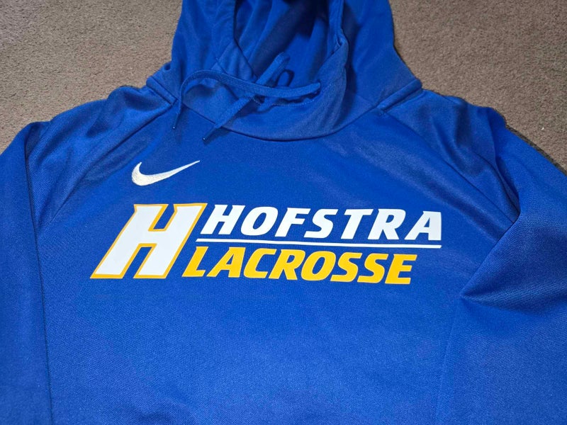 Hofstra University Pride Lacrosse Nike Dri Fit Team Issued Hoodie Hooded Sweatshirt Large