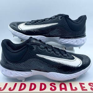 Nike Alpha Huarache Elite 4 Low Black White Baseball Cleats DJ6521-001 Men Size 13