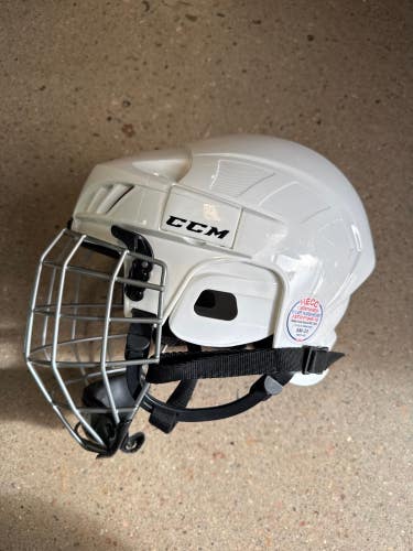 White Medium CCM 50 Helmet (Used)