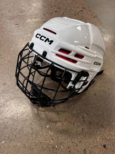 White Small CCM Tacks 70 Helmet (Used)