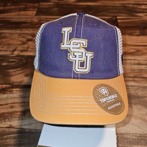 LSU Louisiana State University Tigers Mesh Trucker Hat Top Of The World Snapback