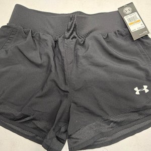 Under Armour Womens Woven Training Shorts BLACK 1351232 001 BLACK $30 LARGE
