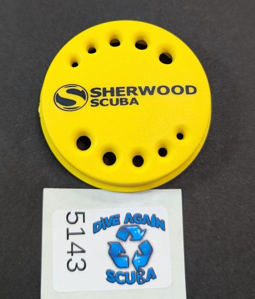 Genuine, OEM Sherwood Dual Octo Diaphragm Purge Front Cover Scuba Dive Yellow
