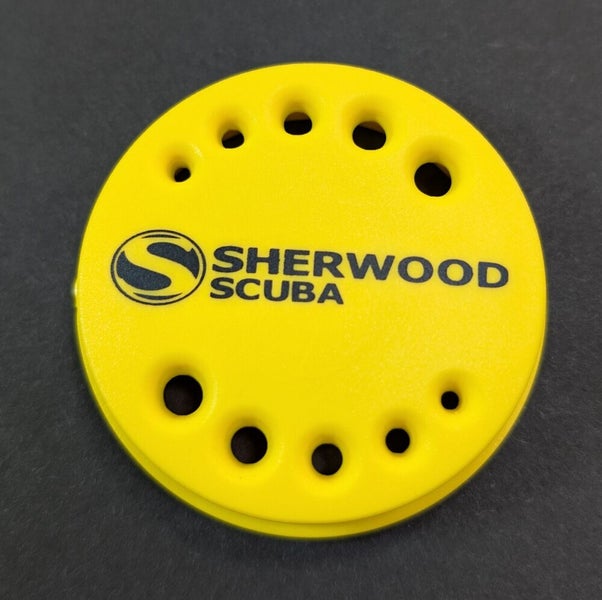 Genuine, OEM Sherwood Dual Octo Diaphragm Purge Front Cover Scuba Dive Yellow