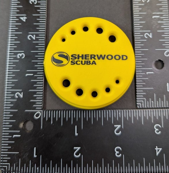 Genuine, OEM Sherwood Dual Octo Diaphragm Purge Front Cover Scuba Dive Yellow