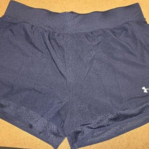 Under Armour Womens Woven Training Shorts 1351232 410 NAVY $30 XL NWT