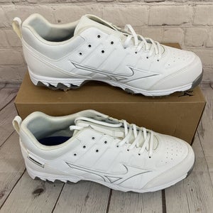 Mizuno 320630 9-Spike Ambition 2 Men's Metal Baseball Cleats White US 11.5