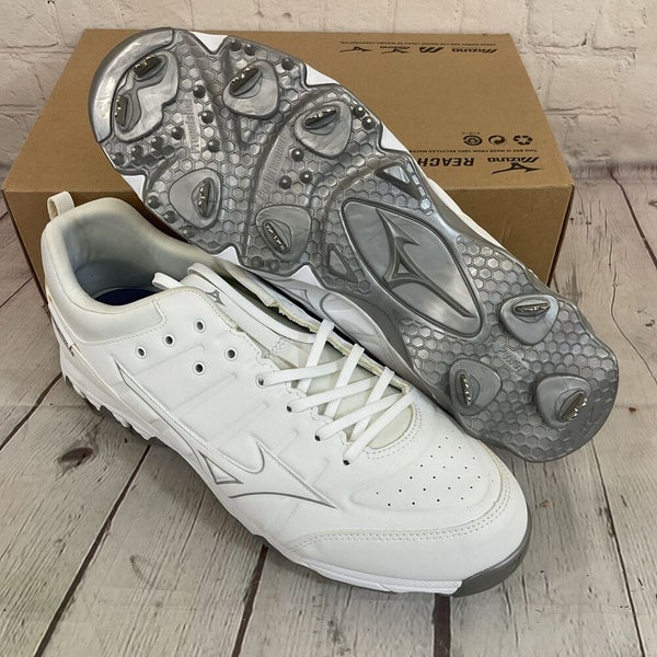 Mizuno 320630 9-Spike Ambition 2 Men's Metal Baseball Cleats White US 11.5
