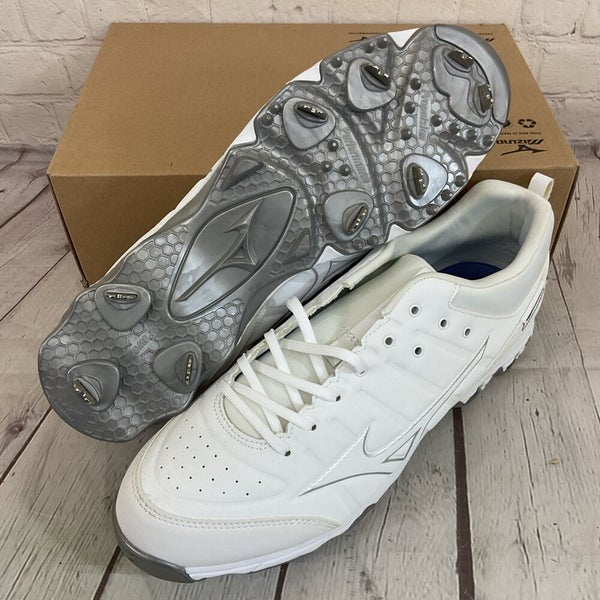 Mizuno 320630 9-Spike Ambition 2 Men's Metal Baseball Cleats White US 11.5