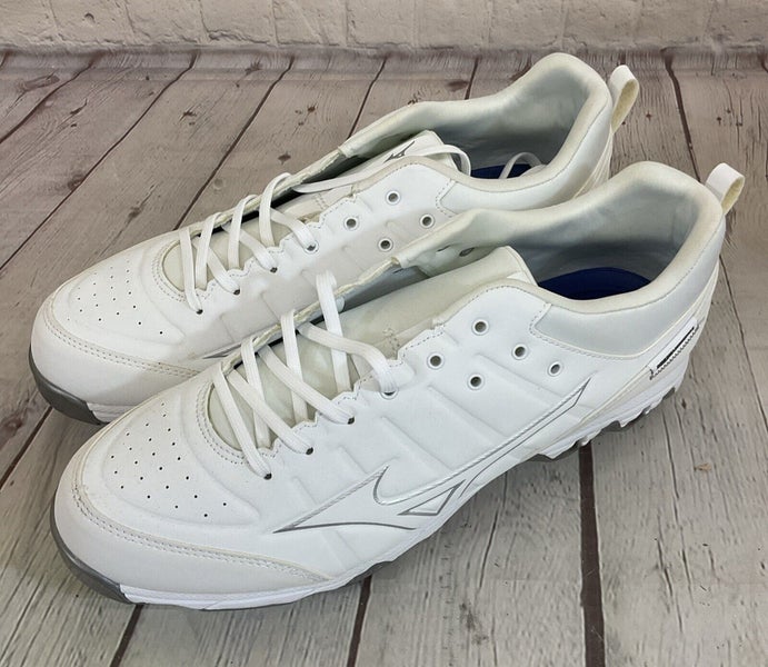Mizuno 320630 9-Spike Ambition 2 Men's Metal Baseball Cleats White US 11.5
