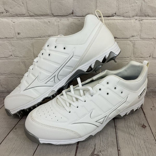 Mizuno 320630 9-Spike Ambition 2 Men's Metal Baseball Cleats White US 11.5